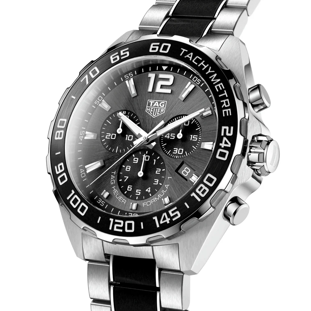 Formula 1 43mm Anthracite/Black Dial Quartz Chronograph Watch - Image 5
